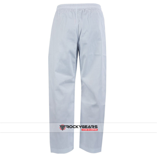 custom white martial arts trousers