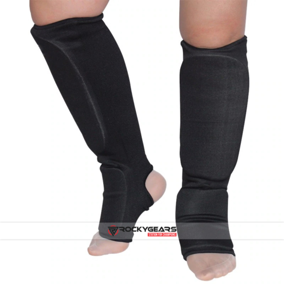 black cotton nylon shin guard