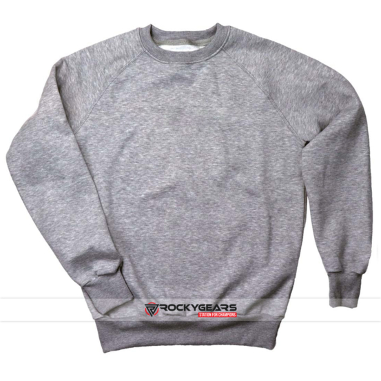 round neck grey sweatshirt