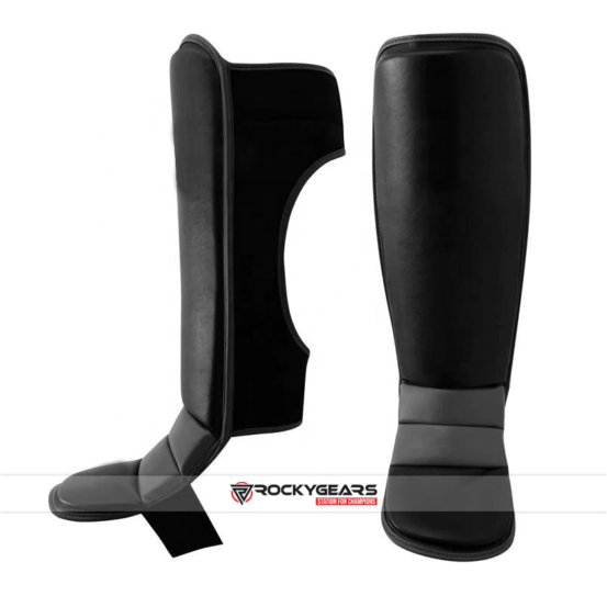 black shin instep guards