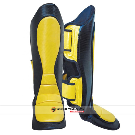 yellow shin guards