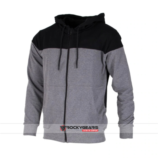 Grey Black Custom Hoodie