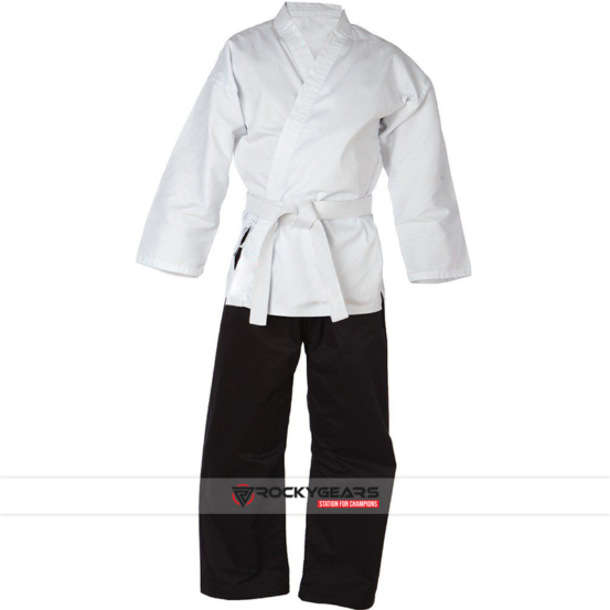 black white karate suit