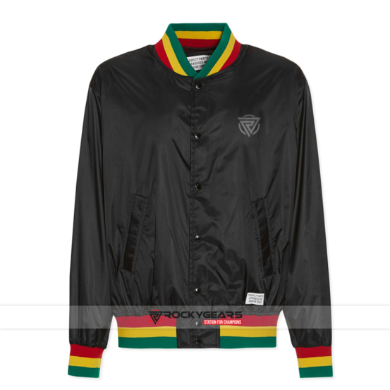 Black varsity jacket