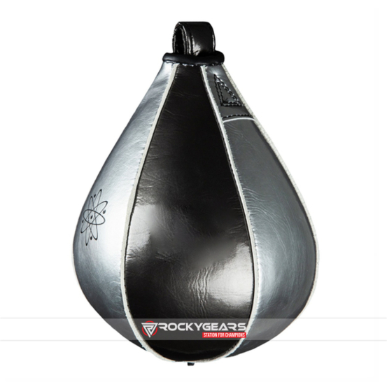 black and silver speed bag