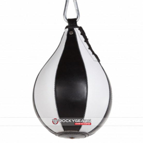 White and black speed bag