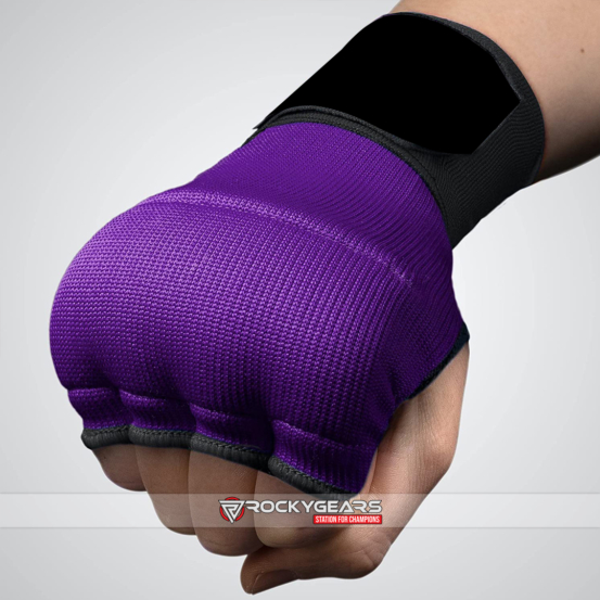 Purple boxing hand wraps